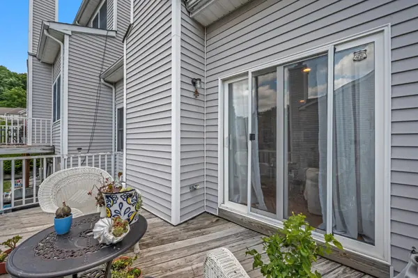 Private deck and backyard